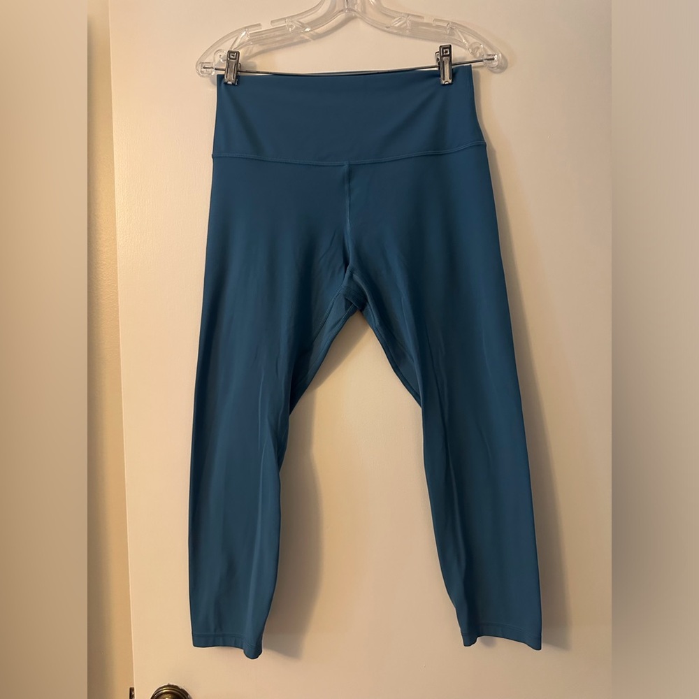 Lululemon Align High-Rise Crop Leggings Blue Green Jasper Womens Size 10 - Picture 2 of 5